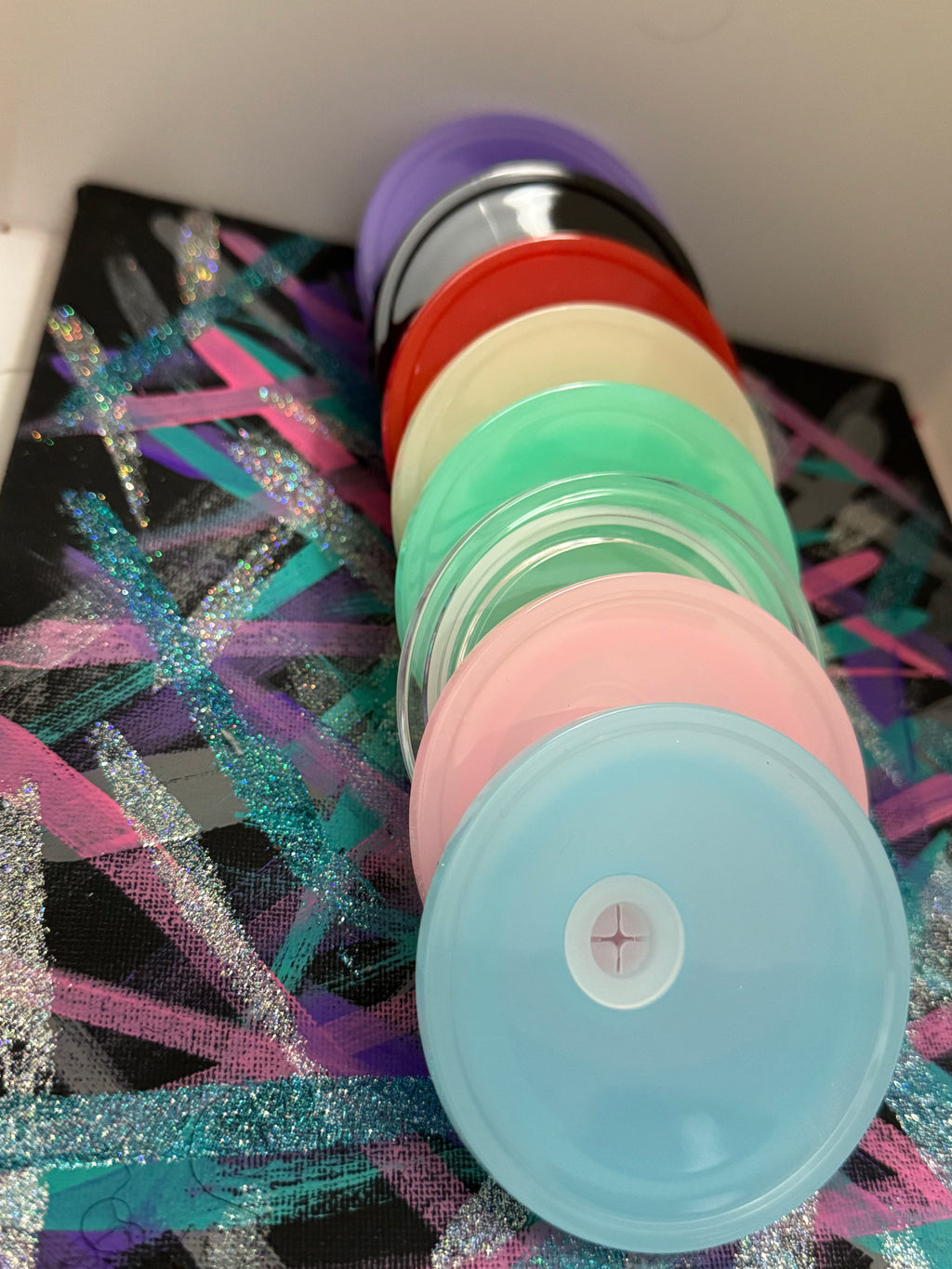 Glass Libby Plastic Tops